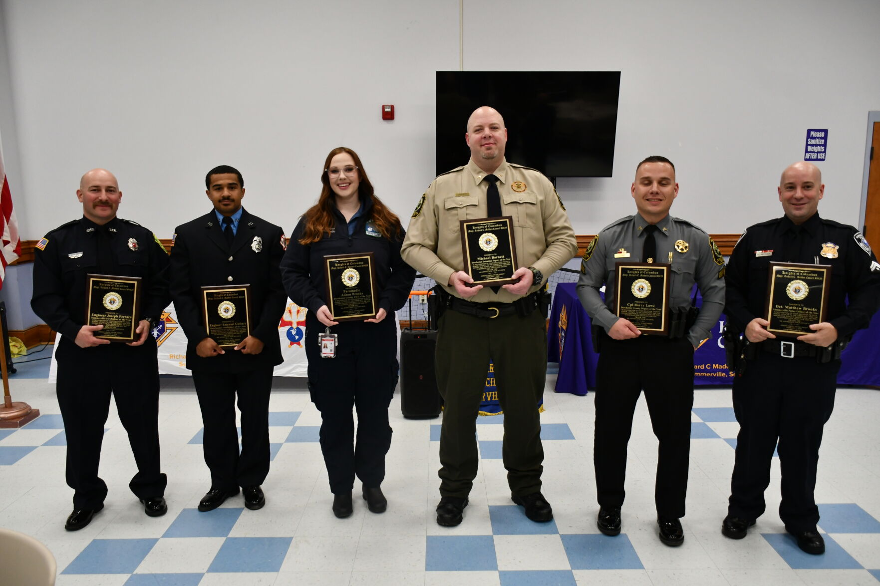 Knights of Columbus honors local first responders at annual awards dinner