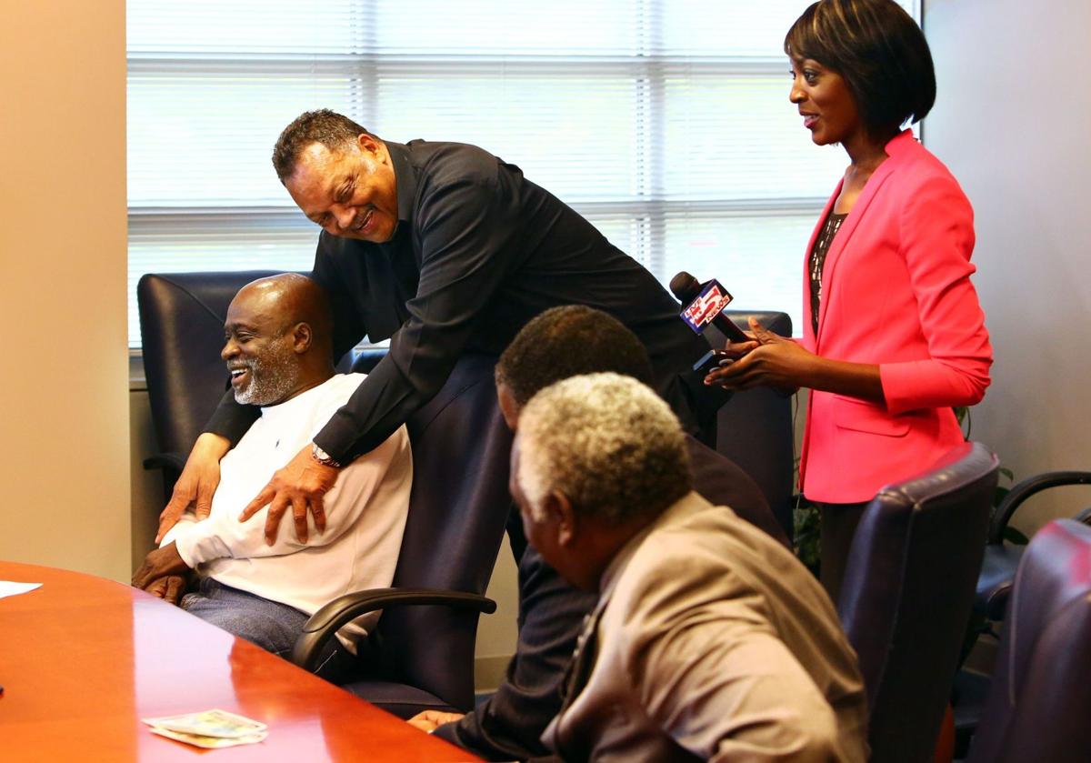Rev. Jesse Jackson at Scott site and rally