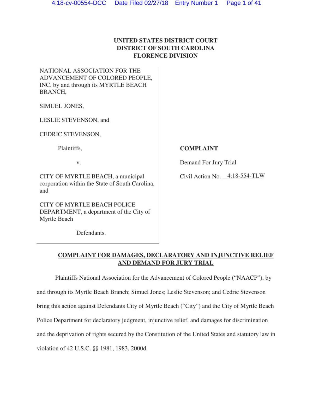 A Familiar Feud Flares Up On The Grand Strand Myrtle Beach Versus The Naacp News Postandcourier Com