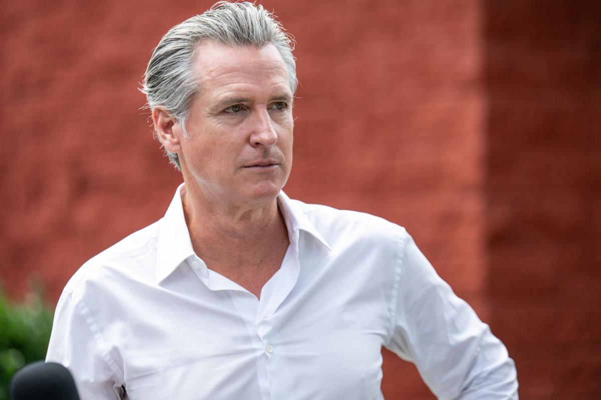 California Gov. Gavin Newsom sweeps through the Lowcountry