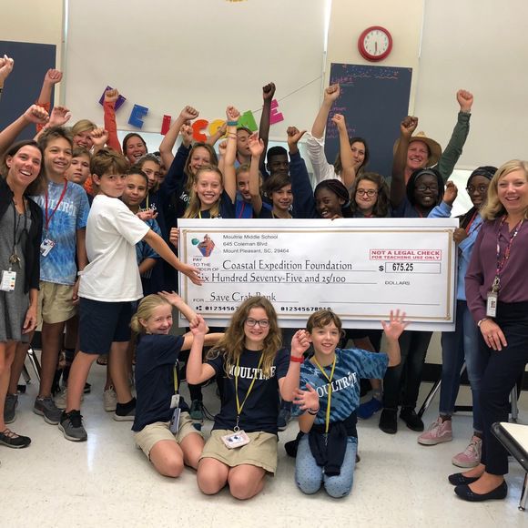Moultrie Middle School raises hundreds to help Crab Bank renourishment ...