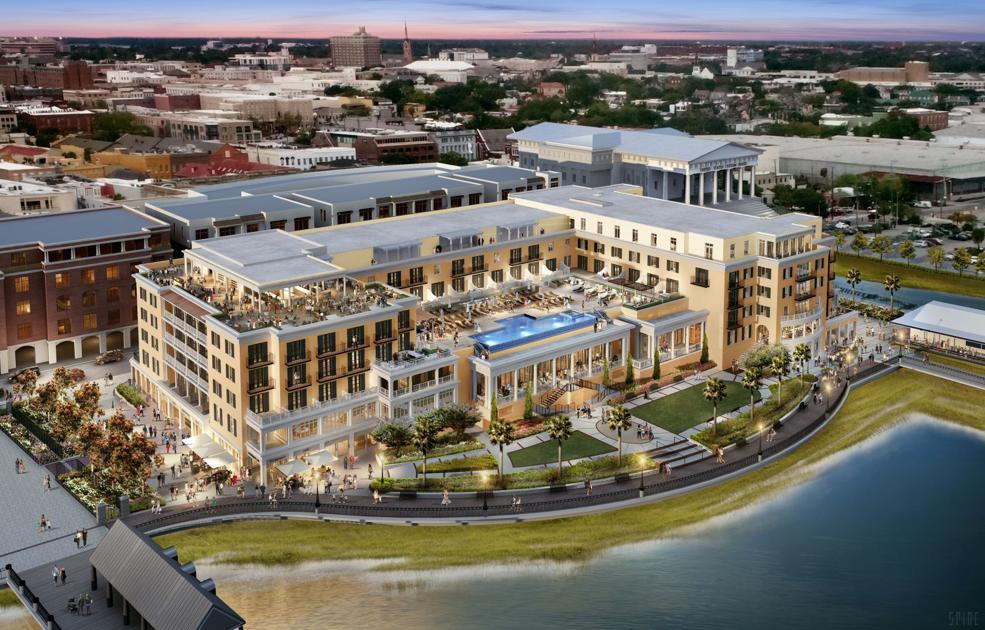 New waterfront hotel on Charleston Harbor now has a name, broke ground