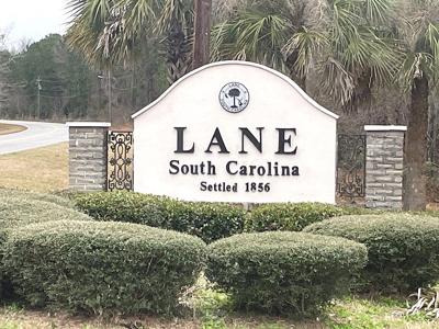 Town of Lane welcome sign