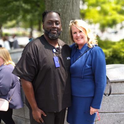 Nephron Pharmaceuticals CEO Lou Kennedy and employee Travis Childs