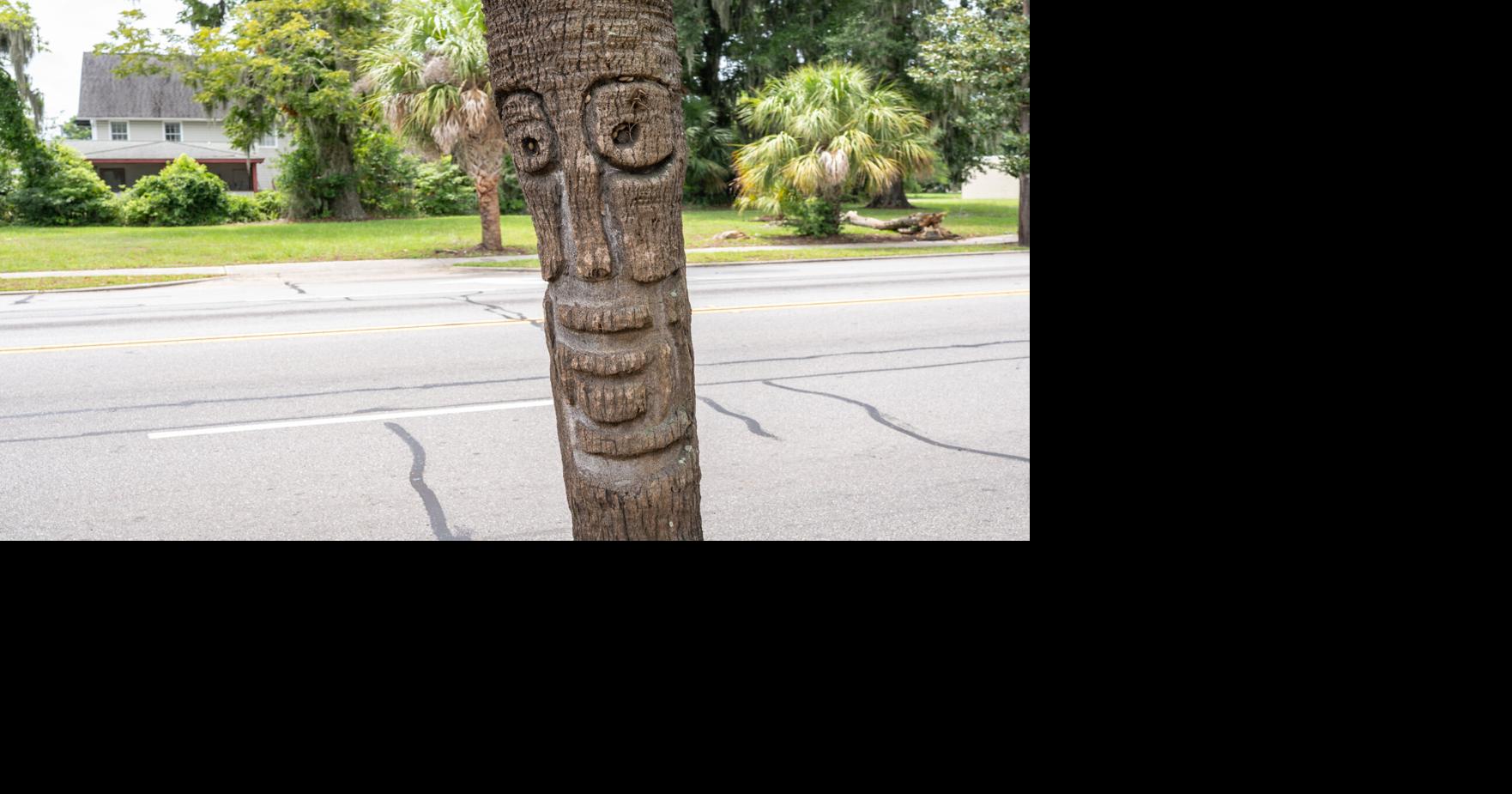 The last tree carving done by a quirky Beaufort resident is cut down. His legacy will live on.