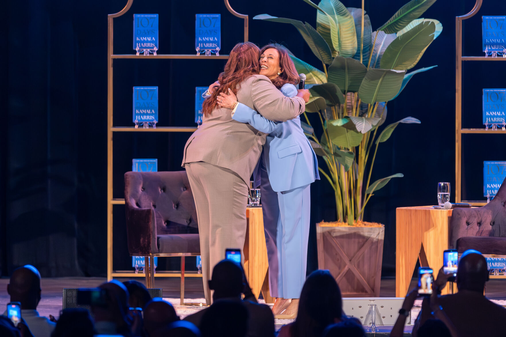 Kamala Harris criticizes Trump at Columbia book tour stop