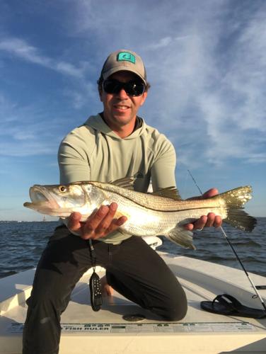 Charleston angler catches a trophy snook in Charleston Harbor, Fishing