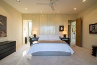 910 Middle Street modern master bedroom accent wall