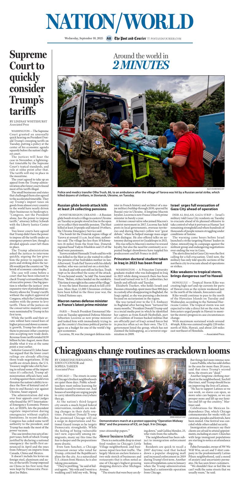 Page A8 | E‑Paper – The Post and Courier | Full Digital SC’s Top Newspaper