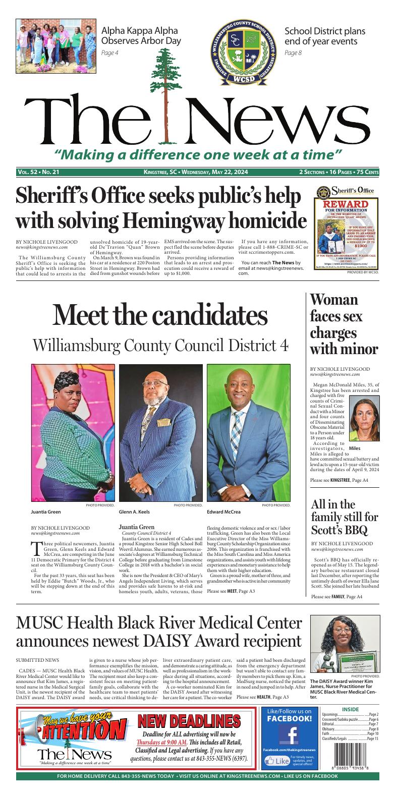 Page A1 Kingstree News EPaper