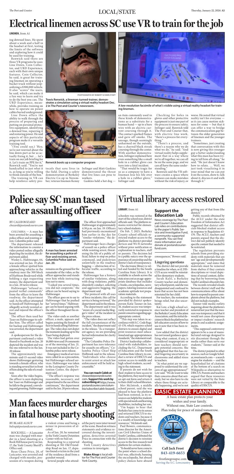 Page A5 | E‑Paper – The Post and Courier | Full Digital SC’s Top Newspaper