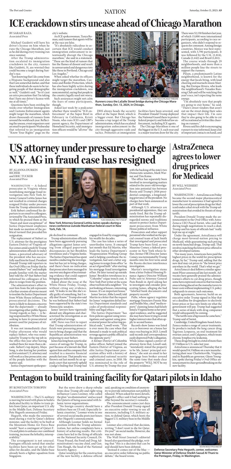 Page A9 | E‑Paper – The Post and Courier | Full Digital SC’s Top Newspaper