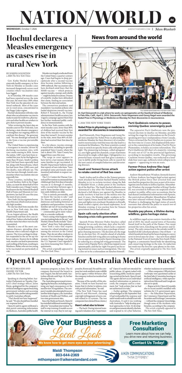 Page A6 | Aiken Standard ePaper