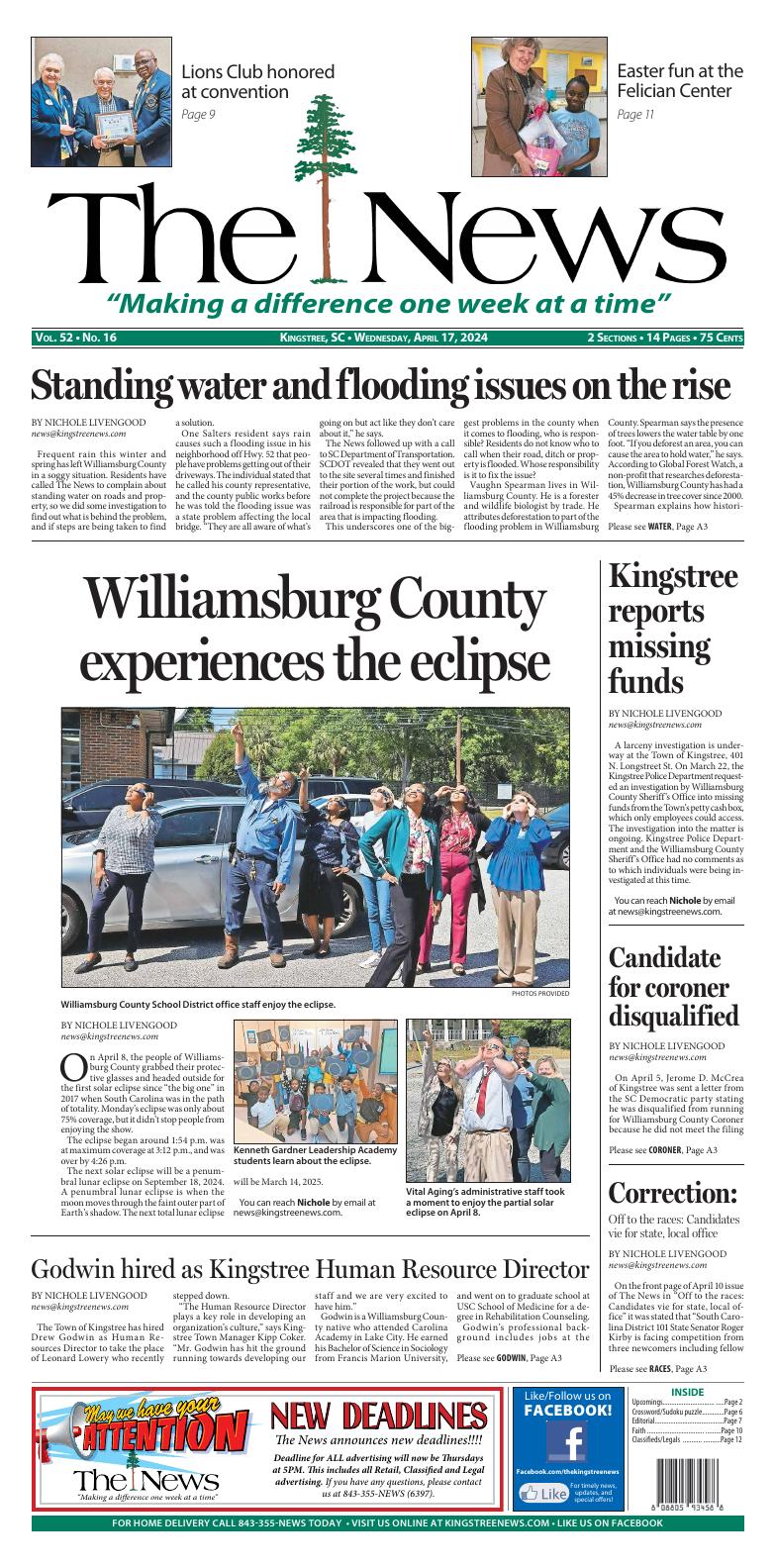 Page A2 | Kingstree News E-Paper | postandcourier.com