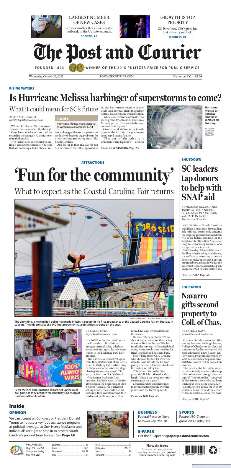 Page A1 | E‑Paper – The Post and Courier | Full Digital SC’s Top Newspaper