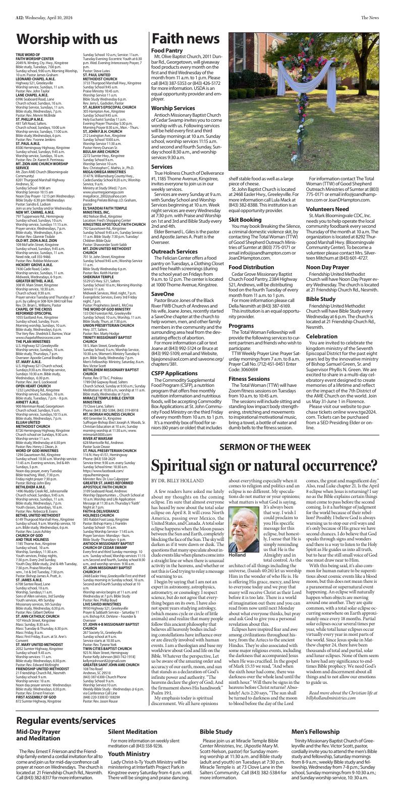 Page A12 Kingstree News EPaper