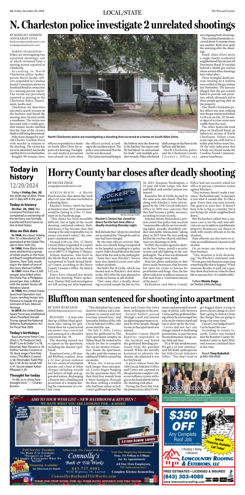 Page A4 | E‑Paper – The Post and Courier | Full Digital SC’s Top Newspaper