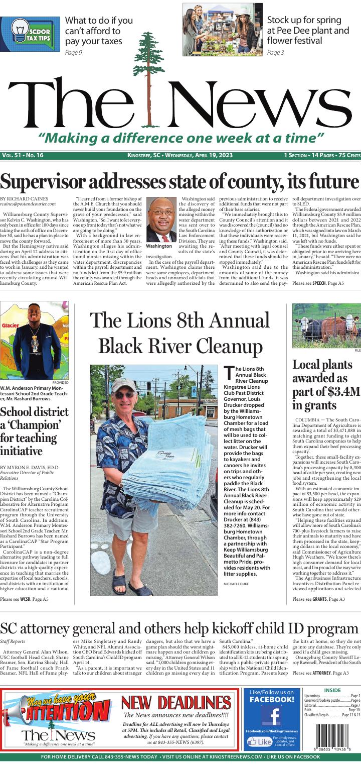 Page A1 Kingstree News EPaper