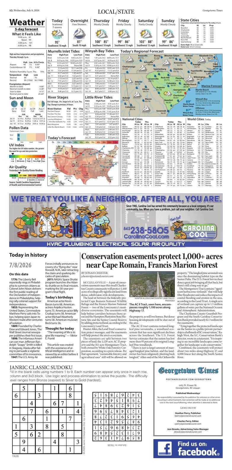 Page A2 | The Georgetown Times E-Edition or E-Paper