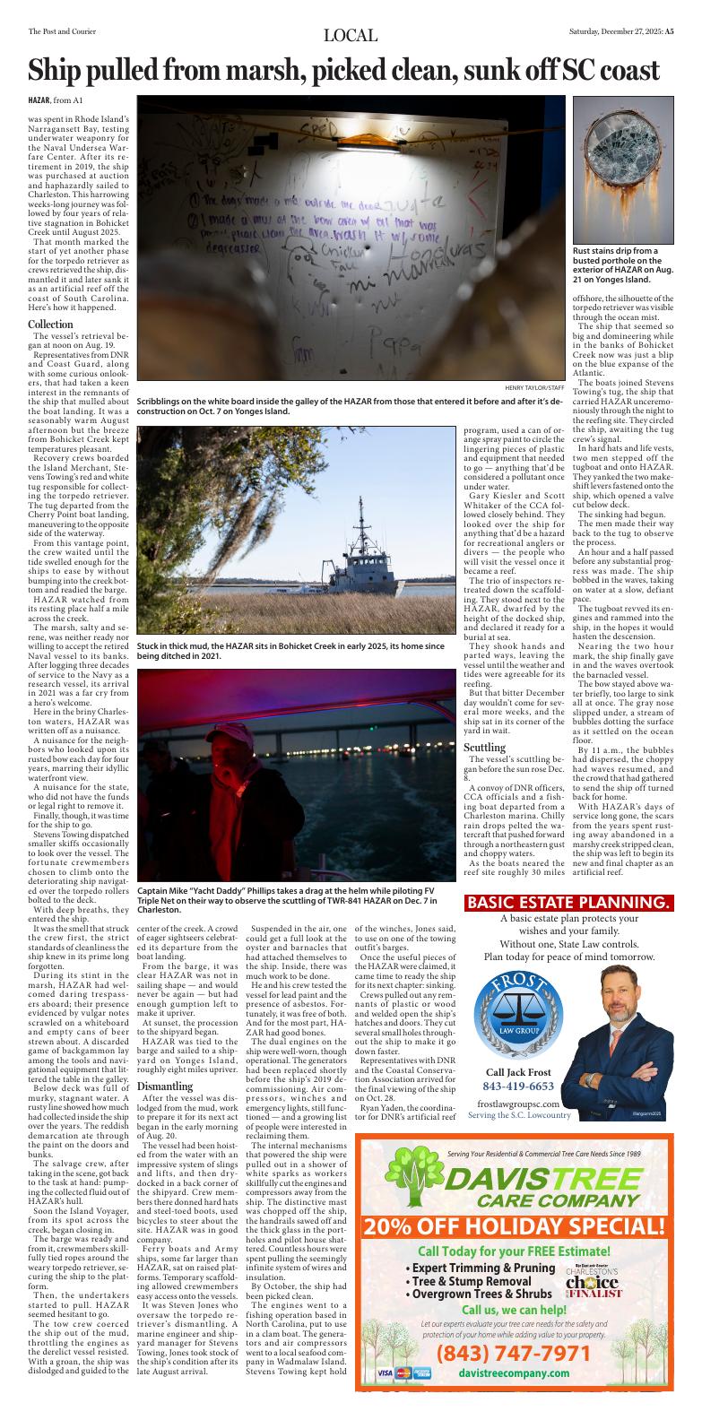 Page A5 | E‑Paper – The Post and Courier | Full Digital SC’s Top Newspaper