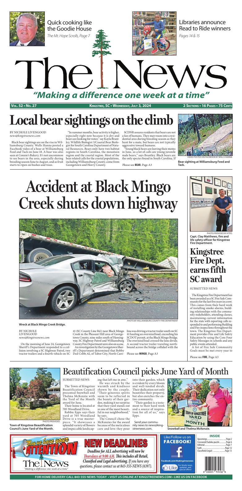 Page A1 Kingstree News EPaper