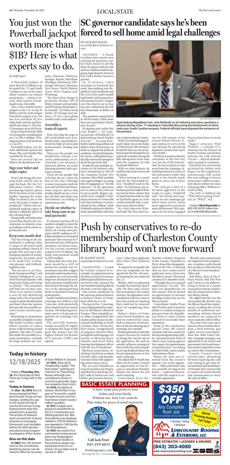 Page A4 | E‑Paper – The Post and Courier | Full Digital SC’s Top Newspaper