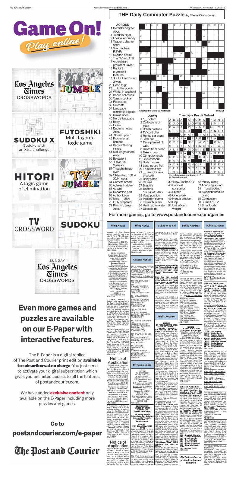 Page B7 | E‑Paper – The Post and Courier | Full Digital SC’s Top Newspaper