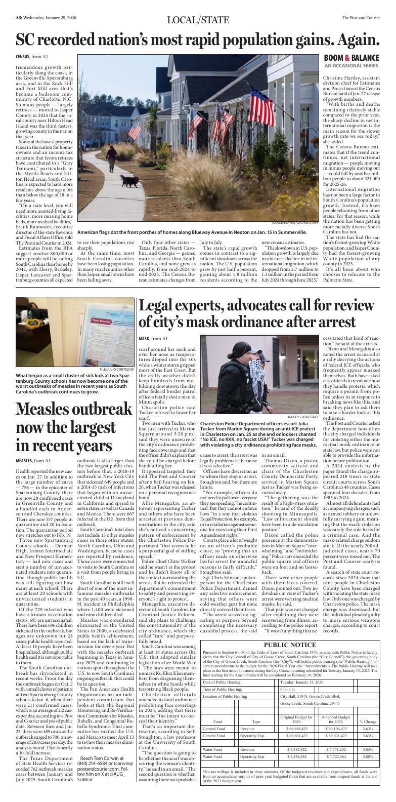 Page A6 | E‑Paper – The Post and Courier | Full Digital SC’s Top Newspaper