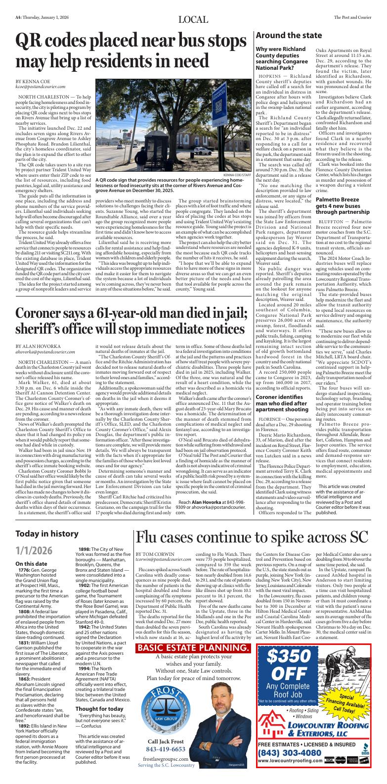 Page A4 | E‑Paper – The Post and Courier | Full Digital SC’s Top Newspaper