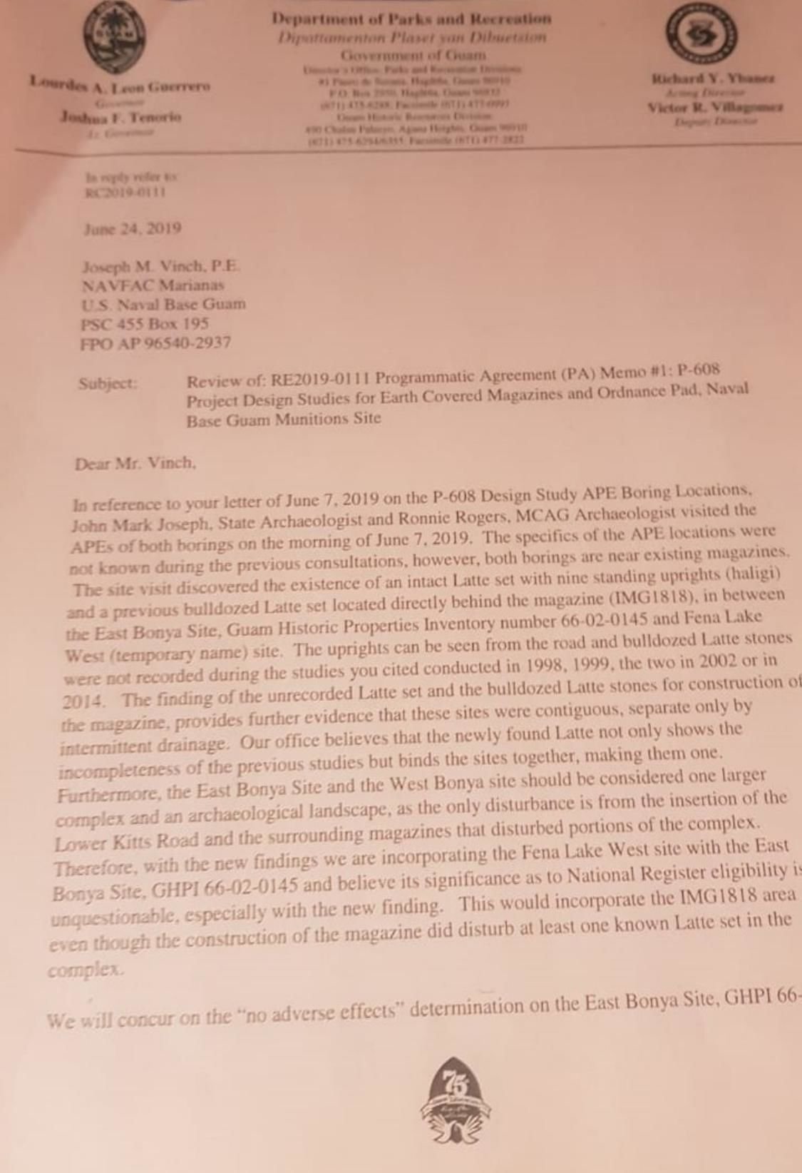 Ybanez letter to Vinch | | postguam.com