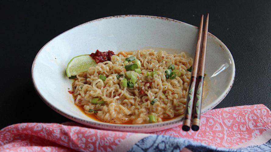 Cheesy Cheese Ramen - Pups with Chopsticks