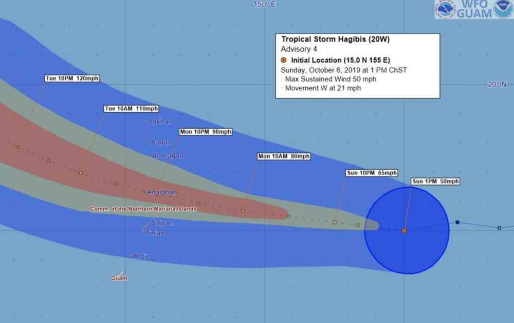 Guam in Tropical Storm Watch as Hagibis' track shifts Guam News