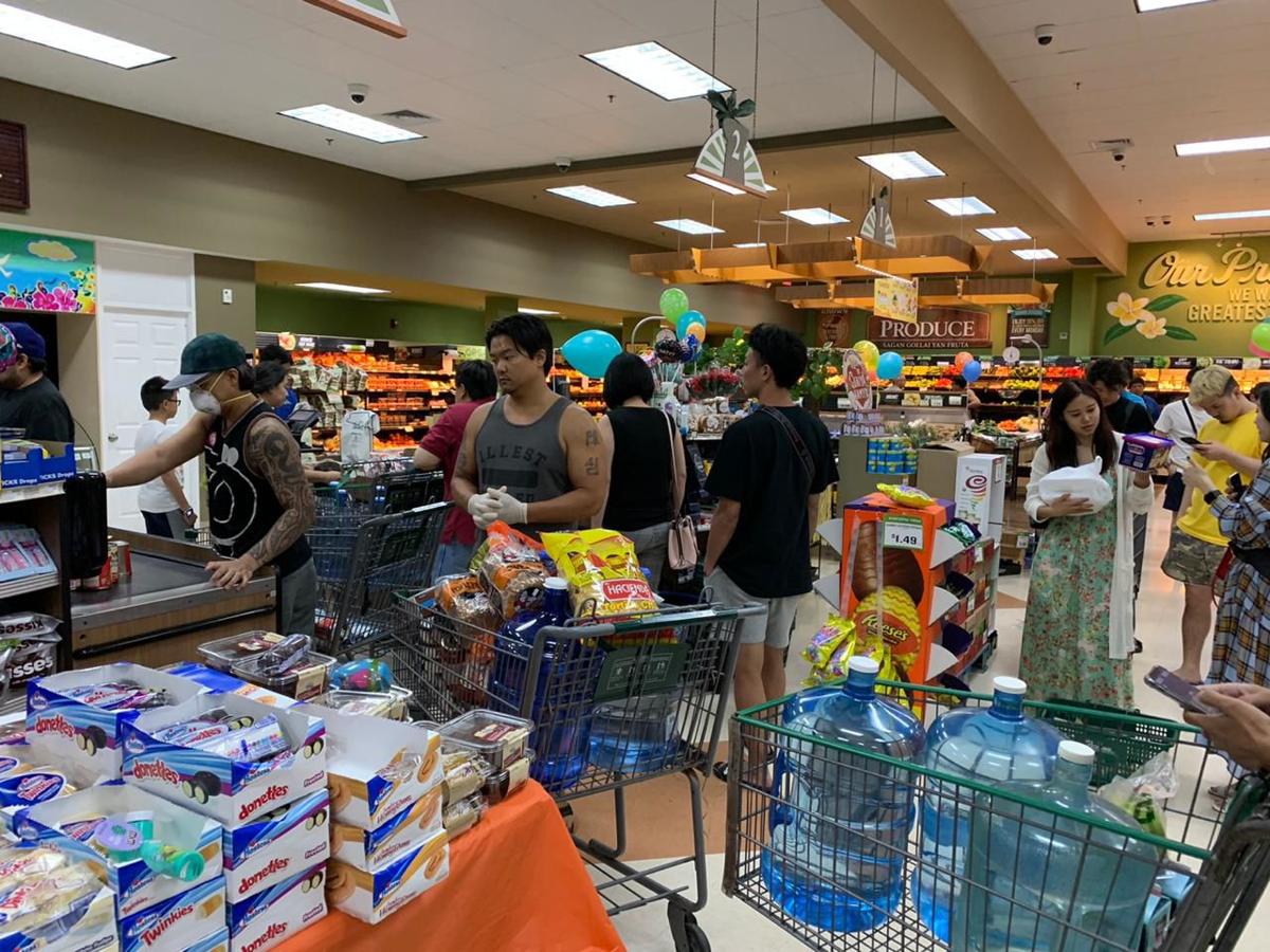 residents stock up stores sell out