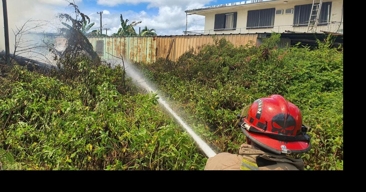 Firefighters battle blaze along Tamuning street | Local News | postguam.com