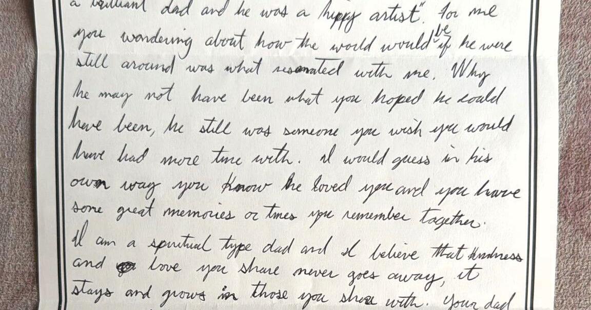 This dad writes letters to hundreds of strangers who need father
