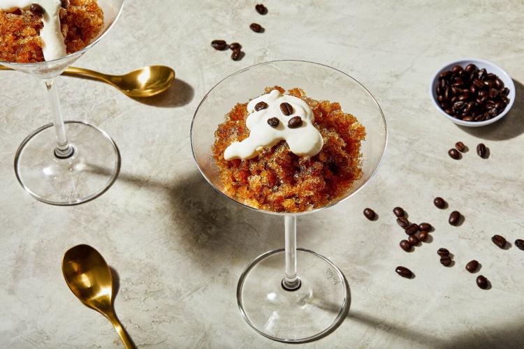 Espresso martini granita delivers cooling relief with a buzz