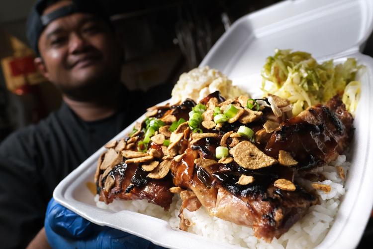 'A plate lunch, Hawaiian-style'