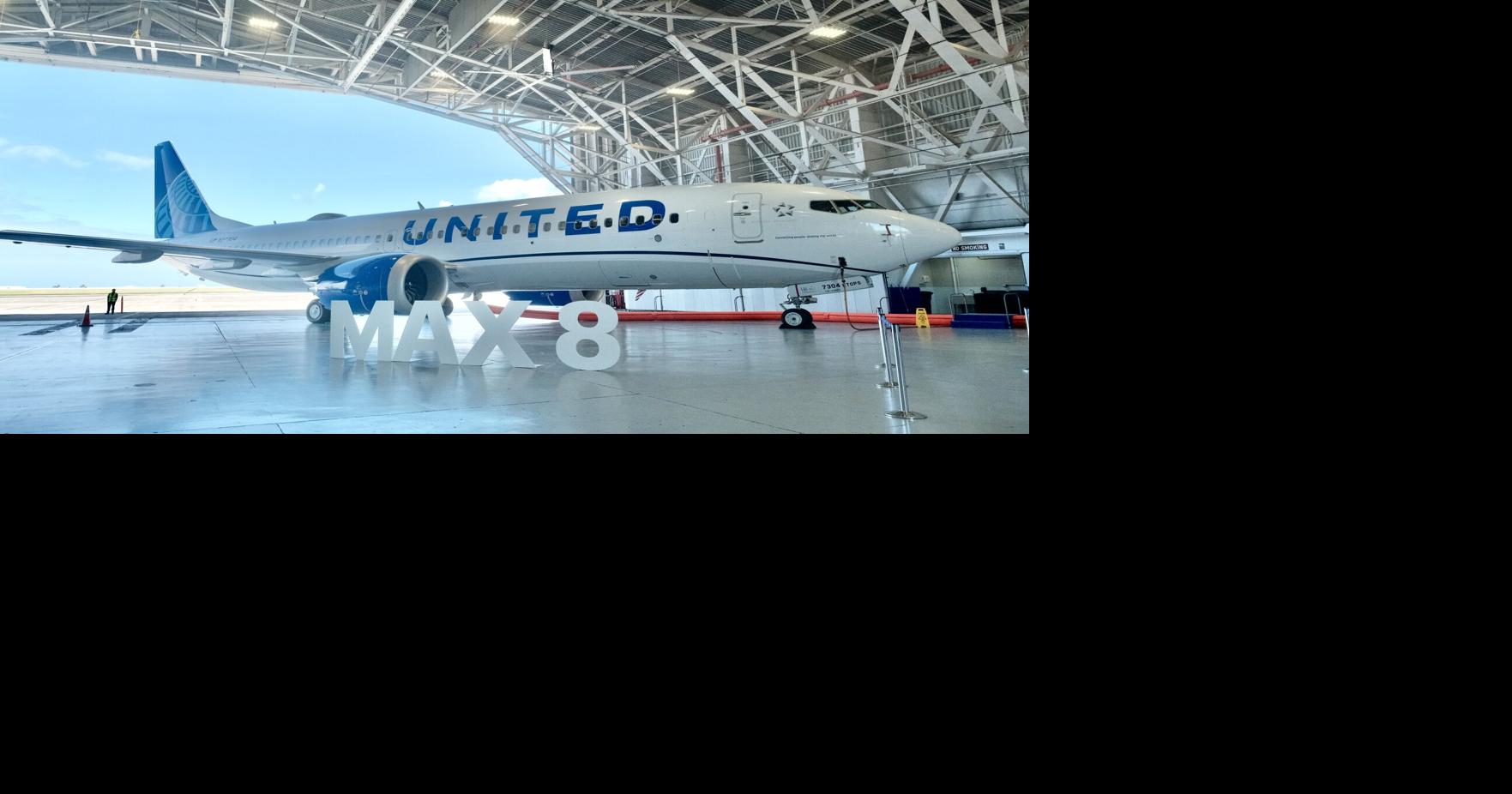 United unveils newest aircraft, MAX 8