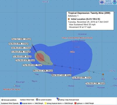 Tropical Storm warning in effect for Guam