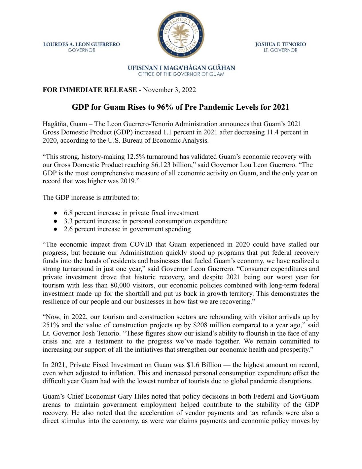 NEWS_ GDP for Guam Rises to 96 of Pre Pandemic Levels for 2021 (1).pdf