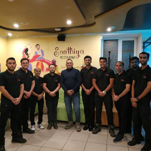 People are seeking shelter in a basement restaurant in Kyiv. The owner feeds them all