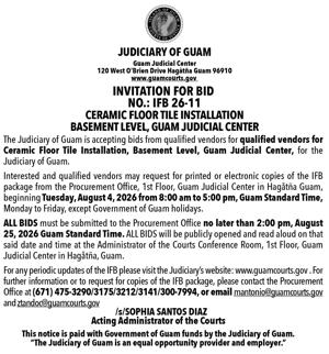 Judiciary Bid - Ceramic Floor Tile Installation