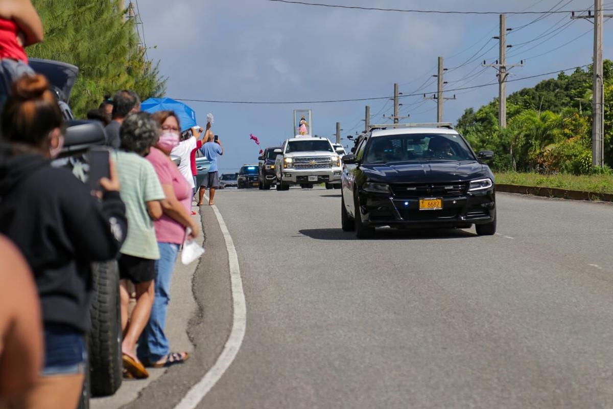 Thousands greet patron saint's journey around the island