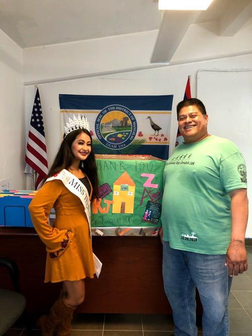 Miss Teen Guam, mayor collect supplies