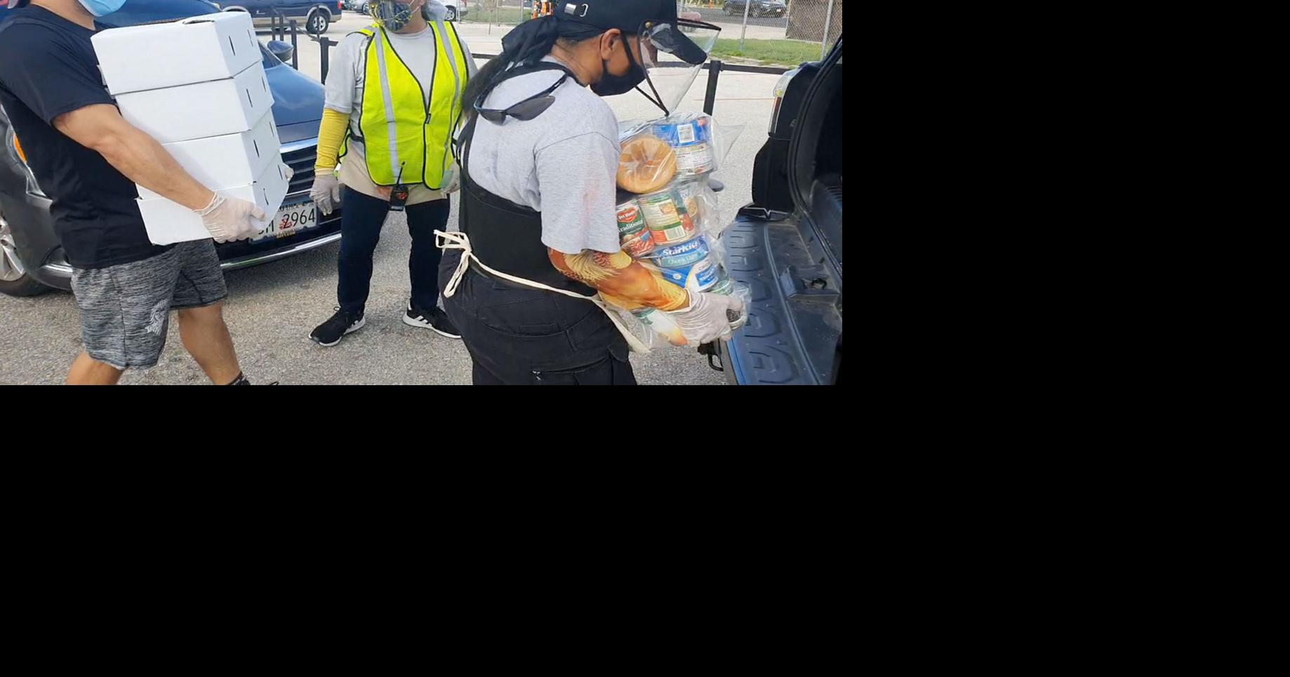 1,400 turn out for food distribution line Guam News