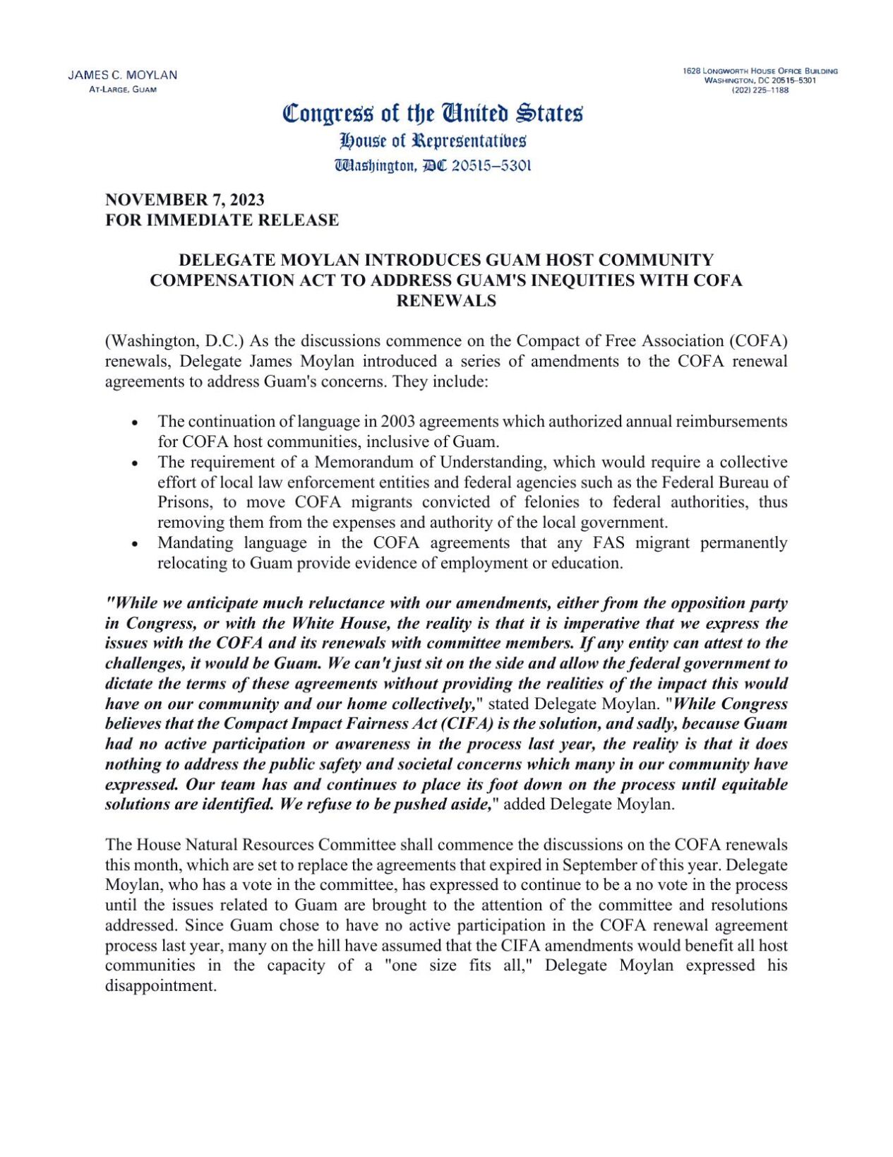 Delegate statement regarding Guam Host Community Compensation Act.pdf ...