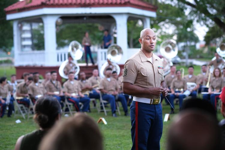 Marine band wows the crowd in the island #39 s capital Guam News