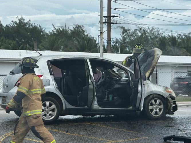 GFD responds to Hagåtña car fire | Local News | postguam.com