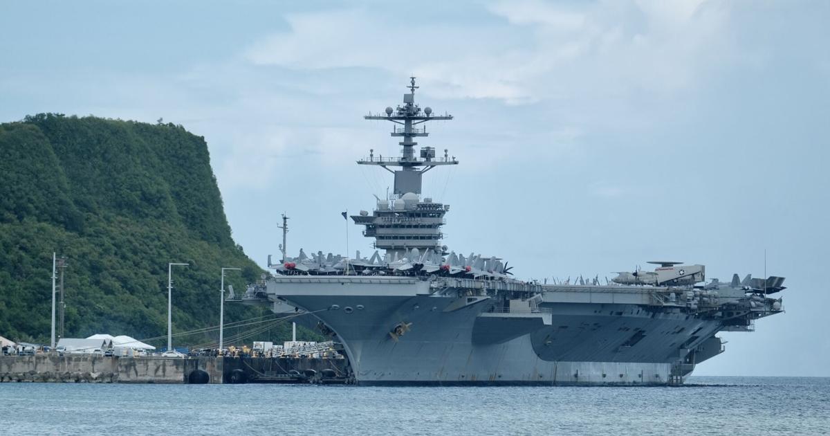 Carrier strike group reaffirming Guam's strategic role in Pacific