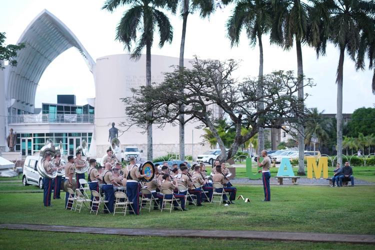 Marine band wows the crowd in the island #39 s capital Guam News